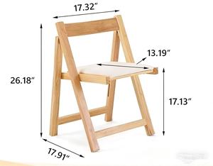 Mesa de comedor plegable de madera maciza <span class=keywords><strong>con</strong></span> 4 sillas plegables, 2 cajones y ruedas, en oferta. - Product Image 2