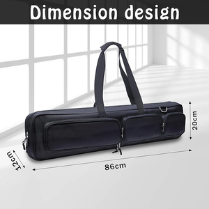 Étui pour queue de billard gratuit, étui pour queue de billard 4x5 avec plusieurs poches, peut contenir 4 queues et 5 shafts, rembourrage doux, sac pour queue de billard robuste - Product Image 2