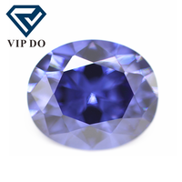 5A grade 2*3mm-10*14mm facetté ovale coupe l-tanzanite/tanzanite zircone cubique gemmes en vrac synthétique ovale coupé à la machine pierre CZ