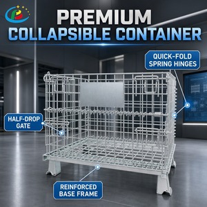 Contenedor de Alambre de Acero Galvanizado y Recubierto de Zinc, de Alta Capacidad, Directo de Fábrica, Resistente, con Fácil Acceso para Montacargas - Product Image 3