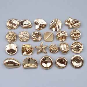 Factory Wholesale Metal Gold <strong>Button</strong> High-Quality Women's Clothing Zinc Alloy Shank <strong>Buttons</strong> Metal Shell Shaped <strong>Buttons</strong> - Product Image 5