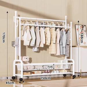 Porte-vêtements sur roulettes renforcé et épaissi, robuste et peu coûteux - Product Image 6