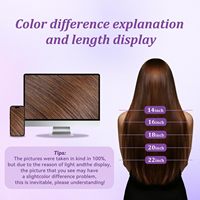 Extensions de cheveux naturels à la kératine double densité Grade 12A, cuticules alignées, soyeuses, à pointe kératine, en cheveux humains