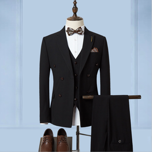 Abito da uomo in smoking a righe tinta unita <span class=keywords><strong>su</strong></span> <span class=keywords><strong>misura</strong></span> - Product Image 6