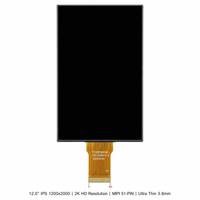 Modul LCD IPS TMMK Resolusi Tinggi 12 Inci 1200x2000 380 Nits MIPI 51 PIN Layar Tertanam Instrumen Profesional HMI