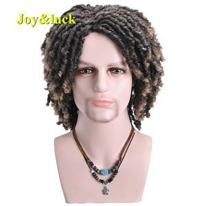 Perruque tube incurvée pour hommes bon marché petit rouleau creux assurance qualité tendance perruques Dreadlock couverture de tête de perruque tresse sale - Product Image 1
