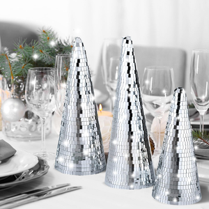<b>Disco</b> <b>Ball</b> Desktop Decorations <b>Disco</b> Glass Mirror Christmas Tree for Xmas Party Ornaments - Product Image 2