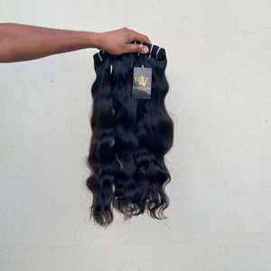 South Indian Temple 100% cabello indio crudo Virgen sin procesar, fábrica al por mayor natural crudo indio cutícula cabello humano - Product Image 2