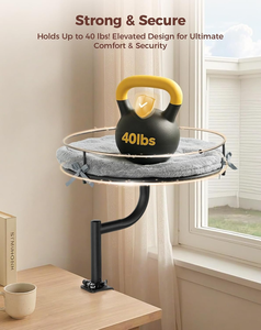 Кошачья настольная кровать, регулируемая по 360 ° и высоте кровать для кошки, для стола, вмещает до 40 фунтов, плюшевый чехол для машинной стирки - Product Image 3