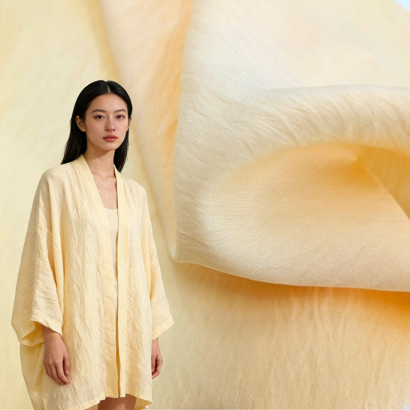 Rayon Nylon Blend Fabric 97GSM Breathable Lightweight for Summer Shirts Dresses