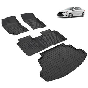 Ensemble complet de tapis noirs 5D 3D TPE pour tous les climats, plateau de protection des sols pour voitures, housse de sol pour le coffre de la voiture - Product Image 2