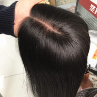Toupet pour femme à l'aspect naturel, 100% cheveux humains, base mono avec devant en PU, noir