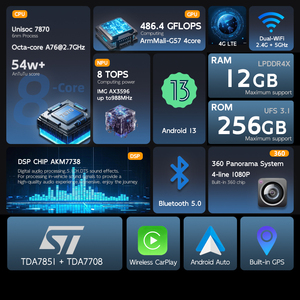 Radio de Coche con Pantalla Táctil Dual Android de 24.6 Pulgadas, GPS, Estéreo, Navegación, <span class=keywords><strong>Google</strong></span> Maps, USB, Carplay para Porsche Cayenne 958 2010-2016 - Product Image 4