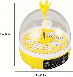 Mini incubateur à œufs compact, capacité de 4 œufs de grande taille, alimentation USB, retourneur automatique d'œufs avec contrôle de la température et ovoscope pour poulets et canards - Product Image 4