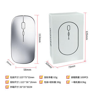 เมาส์ไร้สาย 113x58x26 มม. 4 ปุ่ม 2.4G โฟโตอิเล็กทริคสำหรับแล็ปท็อปเดสก์ท็อปสำนักงานใช้สีขาวสีดำ M60 - Product Image 1