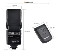 Godox TT520 II Flash Unit TT520II Cuenta con señal inalámbrica incorporada de 433MHz Pentax Olympus DSLR Camera Flash Trigger.