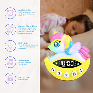 <span class=keywords><strong>Réveil</strong></span> numérique LED Licorne JIN PENG pour enfants avec veilleuse, <span class=keywords><strong>radio</strong></span> FM et fonction d'aide au sommeil – Cadeau idéal pour garçons et filles - Product Image 4