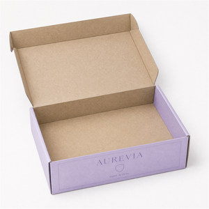 Caja de Cartón Kraft Autoblocante OEM para Envíos de Cosméticos, Cajas de Embalaje para Comercio Electrónico, Impresión Personalizada, Laminación Mate, Cuidado de la Piel - Product Image 2