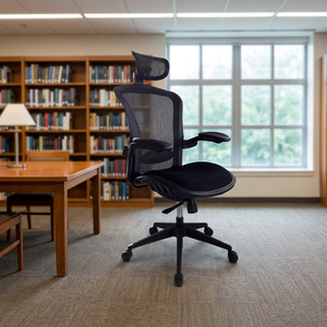 Ergonomic Mesh Office <b>Chair</b> with Adjustable Armrest Headrest Swivel Design Tilt Mechanism Modern Style Commercial Use - Product Image 1