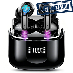 หูฟังไร้สายแบบใส่ในหู Custom Logo <span class=keywords><strong>I13</strong></span> True Wireless, หน้าจอ LED แสดงพลังงาน, ระบบตัดเสียงรบกวนอัจฉริยะ CVC เพื่อการสน<span class=keywords><strong>ท</strong></span>นา<span class=keywords><strong>ท</strong></span>ี่คมชัด, ควบคุมด้วยระบบสัมผัส - Product Image 1