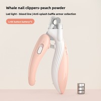 Coupe-ongles professionnel pour animaux de compagnie à LED - Outil de toilettage avec protection de sécurité et lame en demi-lune |   Coupe-ongles de précision pour chats et chiens