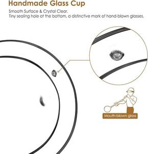 Tasse à café en verre à double paroi isolée avec poignée, grandes tasses à espresso, latte, cappuccino, thé pour boissons chaudes - Product Image 3