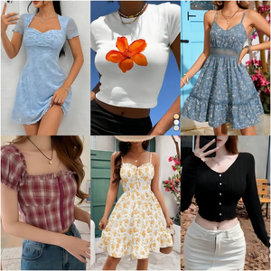 20256 Nuevos Vestidos de Verano para Mujer, Camisetas, <span class=keywords><strong>Pantalones</strong></span> y Faldas, Estilo Mixto, Poliéster/Algodón, Tallas Variadas - Product Image 4