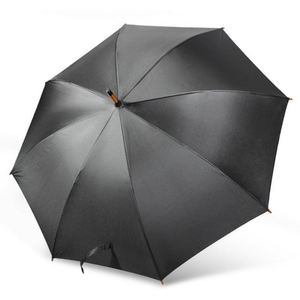 Parapluie de pluie à manche en bois, coupe-vent, avec logo imprimé personnalisé, à tige courbée et droite - Product Image 4