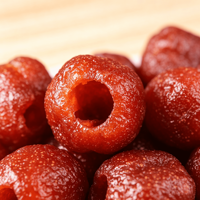 Baies d'aubépine sans pépins, creuses, sucrées et acidulées, certifiées HACCP, friandise de fruits confits, vente en gros, OEM, ODM, approvisionnement direct usine