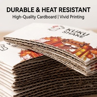 Étiquette en carton durable avec logo personnalisé imprimé, papier couché isolant thermiquement pour bubble tea et café