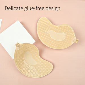 Sujetador adhesivo de tela satinada Sexy para mujer, lencería Invisible con diseño de realce para fiestas de boda, vestido con escote en V profundo, adhesivo Invisi - Product Image 5