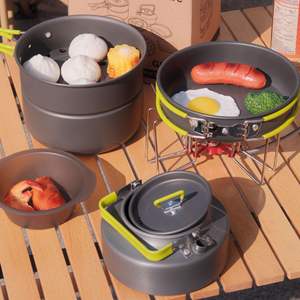 Juego de utensilios de cocina portátiles para exteriores, antiadherentes, de 3-4L, para pícnic y senderismo, GL-311 - Product Image 2