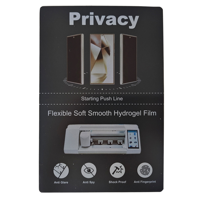 Matte Privacy Hydrogel Film 12*18cm Mobile Phone Universal TPU Screen Guard for Cutting Machine