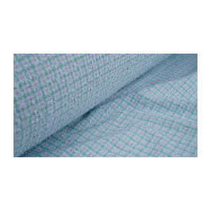 Tela Tweed de Primera Calidad Hecha en Corea, Color Verde Pálido-Morado Metálico, Tejido de Lujo, OEM y ODM, Textil Tejido Personalizado - Product Image 3
