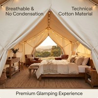 Tente Gonflable de Qualité Hôtelière 210g en Coton TC pour Glamping, Cabane Gonflable Étanche pour Hôtels de Luxe et Sites Airbnb