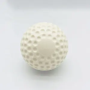 थोक गेंद के लिए baliball-फैक्टरी प्रत्यक्ष 9 इंच सफेद डिंपल प्रशिक्षण बेसबॉल पिचिंग मशीन गेंद