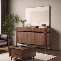Buffet de salle à manger moderne nordique sur mesure en bois massif, meuble de rangement de luxe