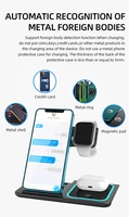 Support de charge sans fil magnétique pliable 3-en-1 avec charge rapide QC3.0 PD, indicateur LED et port Type-C ignifuge pour téléphone portable
