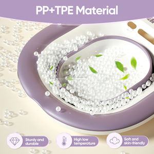 Asiento de Vapor Yoni de Silicona Médica <span class=keywords><strong>LOWO</strong></span> para Hemorroides Posparto, Asiento Plegable para Inmersión Perineal con Orificios de Drenaje y Área de Asiento Más Amplia - Product Image 4