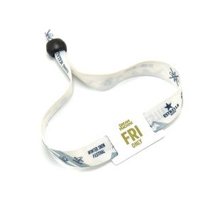 Màu sắc khác nhau dùng một lần PVC dệt vải RFID dây đeo cổ tay NFC nút giao diện 125KHz Tần số 1K ntag213 cho thẻ kinh doanh - Product Image 6