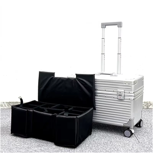 18/20 İnç Alüminyum Çerçeveli Trolley Çanta, Elde Taşınabilir Fotoğrafçılık Çantası, Güzellik Aletleri ve Araçları için Kabin Boy <span class=keywords><strong>Pilot</strong></span> Çantası - Product Image 4