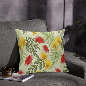 Cojines decorativos tropicales Hawaii Puakenikeni Pikake Lei Curve Lei Flower Fundas de almohada de satén Hawaiano - Product Image 5