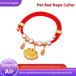 Collar de poliéster ecológico de lujo <span class=keywords><strong>para</strong></span> mascotas <span class=keywords><strong>para</strong></span> <span class=keywords><strong>perros</strong></span>, collar de bloqueo dorado de alta estética y longevidad, cadena de accesorios <span class=keywords><strong>para</strong></span> <span class=keywords><strong>perros</strong></span> - Product Image 2