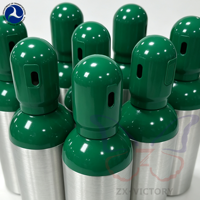 Bouteille d'oxygène médicale rechargeable vide ZX DOT en aluminium sans soudure AA6061 ME MD M6 M9 OEM ODM Logo personnalisé Vente en gros médicale