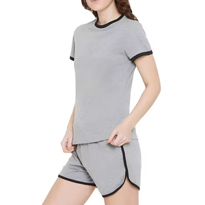 Conjunto Casual de Verano para Mujer, 2 Piezas, 100% Algodón, Camiseta de Manga Corta y Pantalones Cortos, 100% Transpirable, Nuevo Conjunto de Verano 2026 - Product Image 5