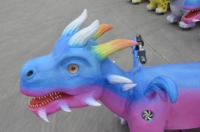 Scooter électrique animatronique dinosaure à monnayeur pour enfants, modèle CET Parc d'attractions, pour balades d'enfants