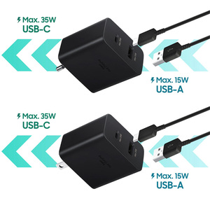 35W USB-C USB-A adattatore di alimentazione PD doppio porte caricabatterie per <span class=keywords><strong>Samsung</strong></span> EP-TA220 <span class=keywords><strong>Galaxy</strong></span> <span class=keywords><strong>S22</strong></span> S21 <span class=keywords><strong>Ultra</strong></span> <span class=keywords><strong>telefono</strong></span> e dispositivi - Product Image 2