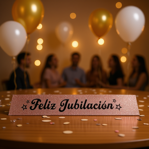 Écharpe scintillante rose doré pour fête d'anniversaire, décoration élégante pour fête de retraite - Product Image 3