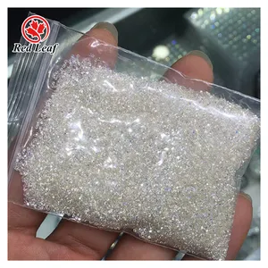 Redleaf moissanite toptan VVS elmas kesim beyaz yuvarlak serbest moissanit taşlar 1-3mm melee moissanite