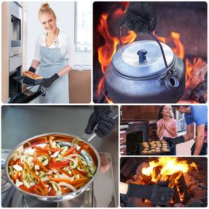 Barbecue professionnel en aramide résistant au feu en Silicone résistant à la chaleur <span class=keywords><strong>four</strong></span> BBQ isolé gants de Barbecue <span class=keywords><strong>pour</strong></span> la cuisine - Product Image 6